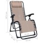 vidaXL Sillas plegables 2 unidades textilene gris taupe vidaXL Sillas plegables 2 unidades textilene gris taupe