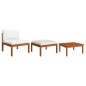 vidaXL Muebles de jardín con cojines 3 pzas madera maciza de acacia vidaXL Muebles de jardín con cojines 3 pzas madera maciza de acacia
