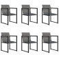 vidaXL Set de comedor para jardín 7 pzas cojines ratán sintético gris vidaXL Set de comedor para jardín 7 pzas cojines ratán sintético gris