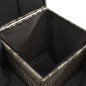 vidaXL Set de muebles de jardín 4 pzas y cojines ratán sintético gris vidaXL Set de muebles de jardín 4 pzas y cojines ratán sintético gris