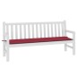 vidaXL Cojín de banco de jardín tela Oxford rojo tinto 180x50x3 cm vidaXL Cojín de banco de jardín tela Oxford rojo tinto 180x50x3 cm