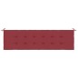 vidaXL Cojín de banco de jardín tela Oxford rojo tinto 180x50x3 cm vidaXL Cojín de banco de jardín tela Oxford rojo tinto 180x50x3 cm
