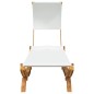 vidaXL Tumbona con dosel madera maciza curvada crema 100x200x126 cm vidaXL Tumbona con dosel madera maciza curvada crema 100x200x126 cm