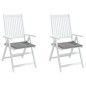vidaXL Cojines de silla de jardín 2 uds tela Oxford gris 40x40x3 cm vidaXL Cojines de silla de jardín 2 uds tela Oxford gris 40x40x3 cm