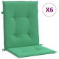 vidaXL Cojín silla jardín respaldo bajo 6 uds tela Oxford verde vidaXL Cojín silla jardín respaldo bajo 6 uds tela Oxford verde