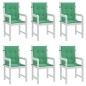 vidaXL Cojín silla jardín respaldo bajo 6 uds tela Oxford verde vidaXL Cojín silla jardín respaldo bajo 6 uds tela Oxford verde