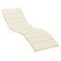vidaXL Cojín de tumbona de tela Oxford crema 200x60x3 cm vidaXL Cojín de tumbona de tela Oxford crema 200x60x3 cm