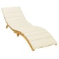 vidaXL Cojín de tumbona de tela Oxford crema 200x60x3 cm vidaXL Cojín de tumbona de tela Oxford crema 200x60x3 cm