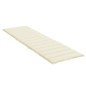 vidaXL Cojín de tumbona de tela Oxford crema 200x60x3 cm vidaXL Cojín de tumbona de tela Oxford crema 200x60x3 cm