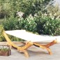 vidaXL Tumbona de madera maciza curvada crema 100x188,5x44 cm vidaXL Tumbona de madera maciza curvada crema 100x188,5x44 cm