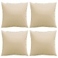 vidaXL Cojines decorativos 4 uds tela beige 60x60 cm