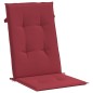 vidaXL Cojín silla de jardín respaldo alto 6 uds tela rojo 120x50x3 cm vidaXL Cojín silla de jardín respaldo alto 6 uds tela rojo 120x50x3 cm
