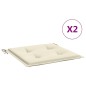 vidaXL Cojines de silla de jardín 2 uds tela Oxford crema 40x40x3 cm