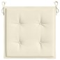 vidaXL Cojines de silla de jardín 2 uds tela Oxford crema 40x40x3 cm