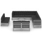 vidaXL Set de muebles de jardín 12 pzas con cojines madera pino gris vidaXL Set de muebles de jardín 12 pzas con cojines madera pino gris