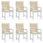 vidaXL Cojín de silla de jardín respaldo bajo 6 uds tela Oxford beige vidaXL Cojín de silla de jardín respaldo bajo 6 uds tela Oxford beige