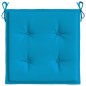 vidaXL Cojines de silla de jardín 2 uds tela Oxford azul 40x40x3 cm