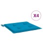 vidaXL Cojines de silla de jardín 4 uds tela Oxford azul 50x50x3 cm