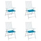 vidaXL Cojines de silla de jardín 4 uds tela Oxford azul 50x50x3 cm