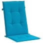 vidaXL Cojín silla de jardín respaldo alto 6 uds tela azul 120x50x3 cm vidaXL Cojín silla de jardín respaldo alto 6 uds tela azul 120x50x3 cm