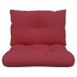vidaXL Cojines para palets 2 unidades tela rojo tinto vidaXL Cojines para palets 2 unidades tela rojo tinto