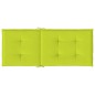 vidaXL Cojín silla de jardín respaldo alto 4 uds tela verde 120x50x3cm