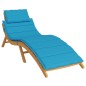 vidaXL Cojín de tumbona de tela Oxford azul 186x58x3 cm vidaXL Cojín de tumbona de tela Oxford azul 186x58x3 cm
