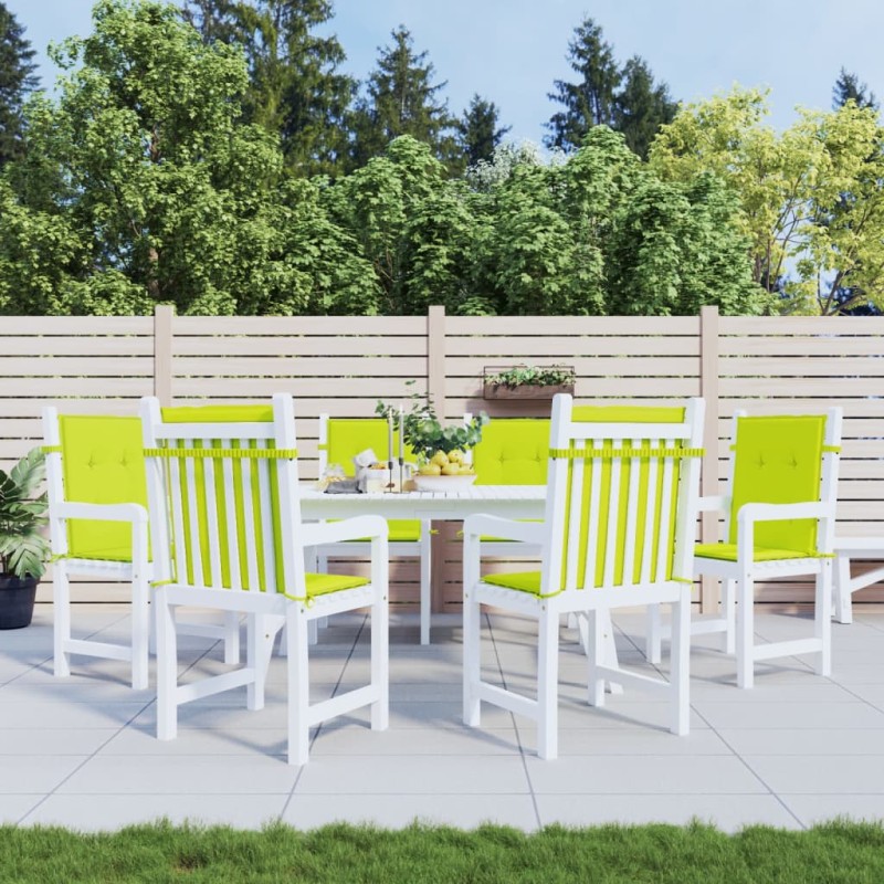 vidaXL Cojín silla jardín respaldo bajo 6 uds tela Oxford verde claro vidaXL Cojín silla jardín respaldo bajo 6 uds tela Oxford verde claro