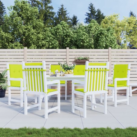 vidaXL Cojín silla jardín respaldo bajo 6 uds tela Oxford verde claro