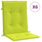 vidaXL Cojín silla jardín respaldo bajo 6 uds tela Oxford verde claro vidaXL Cojín silla jardín respaldo bajo 6 uds tela Oxford verde claro