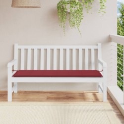 vidaXL Cojín de banco de jardín tela Oxford rojo tinto 150x50x3 cm