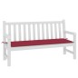 vidaXL Cojín de banco de jardín tela Oxford rojo tinto 150x50x3 cm vidaXL Cojín de banco de jardín tela Oxford rojo tinto 150x50x3 cm