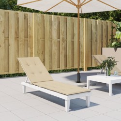 vidaXL Cojín para tumbona beige (75+105)x50x3 cm