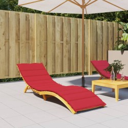 vidaXL Cojín de tumbona de tela Oxford rojo 200x70x3 cm