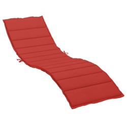 vidaXL Cojín de tumbona de tela Oxford rojo 200x70x3 cm