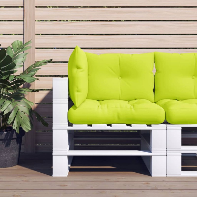 vidaXL Cojines para sofá de palets 3 unidades tela verde claro vidaXL Cojines para sofá de palets 3 unidades tela verde claro