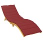 vidaXL Cojín de tumbona de tela Oxford rojo tinto 200x50x3 cm