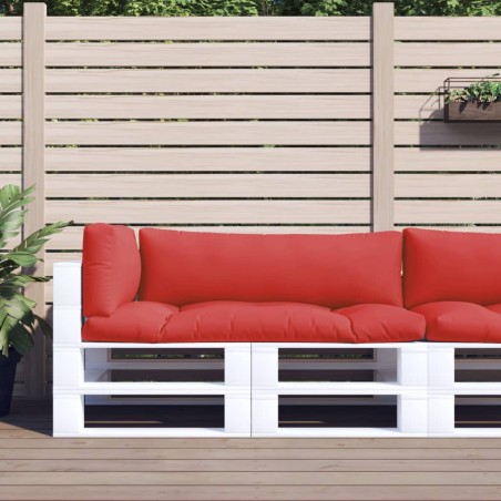 vidaXL Cojines para palets 3 unidades tela rojo