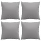 vidaXL Cojines decorativos 4 uds tela gris 60x60 cm
