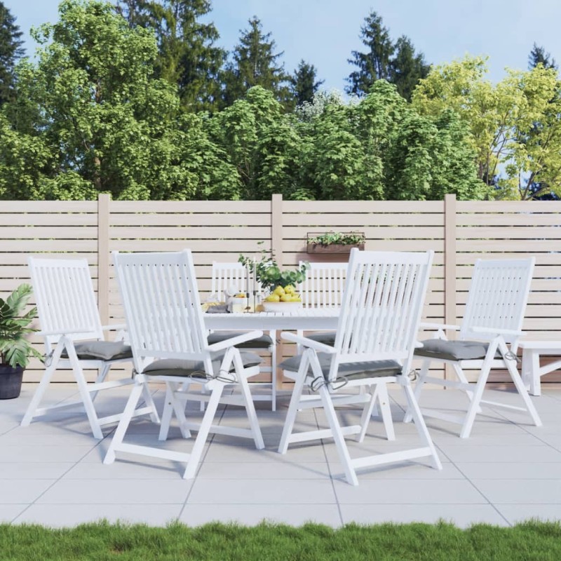 vidaXL Cojines de silla de jardín 6 uds tela Oxford gris 40x40x7 cm vidaXL Cojines de silla de jardín 6 uds tela Oxford gris 40x40x7 cm