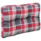 vidaXL Cojín para sofá de palets tela a cuadros rojo 60x40x12 cm vidaXL Cojín para sofá de palets tela a cuadros rojo 60x40x12 cm