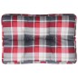 vidaXL Cojín para sofá de palets tela a cuadros rojo 60x40x12 cm vidaXL Cojín para sofá de palets tela a cuadros rojo 60x40x12 cm