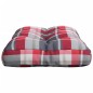 vidaXL Cojín para sofá de palets tela a cuadros rojo 60x40x12 cm vidaXL Cojín para sofá de palets tela a cuadros rojo 60x40x12 cm