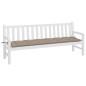 vidaXL Cojín de banco de jardín tela Oxford gris taupé 200x50x7 cm vidaXL Cojín de banco de jardín tela Oxford gris taupé 200x50x7 cm
