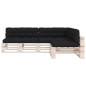 vidaXL Cojines para sofás de palets 7 unidades negro vidaXL Cojines para sofás de palets 7 unidades negro