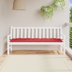 vidaXL Cojín de banco de jardín tela Oxford rojo 180x50x7 cm