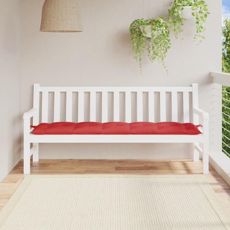 vidaXL Cojín de banco de jardín tela Oxford rojo 180x50x7 cm vidaXL Cojín de banco de jardín tela Oxford rojo 180x50x7 cm