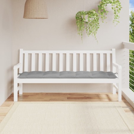 vidaXL Cojín de banco de jardín tela Oxford gris 180x50x7 cm