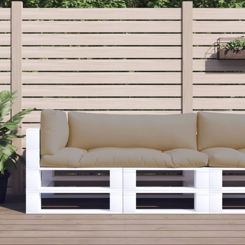 vidaXL Cojines para palets 3 unidades tela gris taupé vidaXL Cojines para palets 3 unidades tela gris taupé