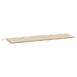 vidaXL Cojín de banco de jardín tela Oxford beige 200x50x7 cm